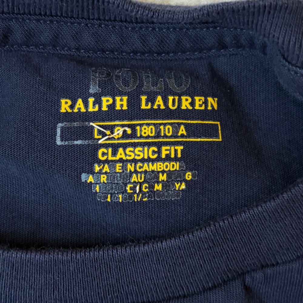 Ralph Lauren Navy Tee with Bear and Martini Graphic Men Size Large - Picture 7 of 7